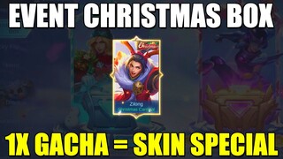 DAPAT SKIN SPECIAL CUMA 1X GACHA DI EVENT CHRISTMAS BOX! KLAIM JUGA 30 TOKEN ESMERALDA HERO SEKARANG