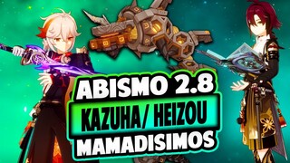 KAZUHA Y HEIZOU VS EL ABISMO 2.8 | ¡Estos dos son pura diversión! | Genshin Impact Español