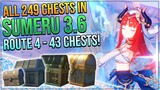 Genshin Impact 3.6 Complete Chest Guide! 249 Chests! Realm of Farakhkert! | ROUTE 4 - 43 CHESTS!