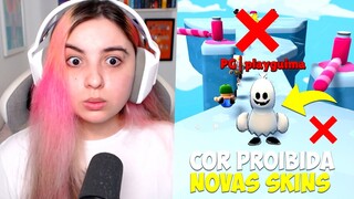 NÃO POSSO TOCAR na COR PROIBIDA das NOVAS SKINS do STUMBLE GUYS!! MUITO DIFICIL KKKK