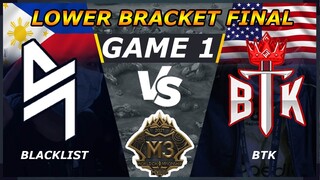 [LOWER BRACKET FINAL] BLACKLIST VS BTK [GAME 1] | M3 MLBB World Championship 2021  M3 Playoffs Day 8