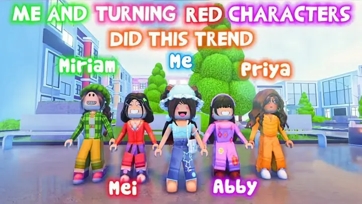 ME And TURNING RED Characters Did This Trend! 😍🌟 💚❤️💙💜🧡 🌟 Aati Plays ☆