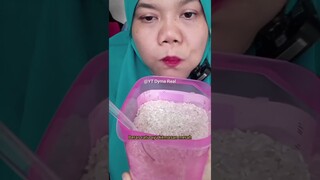 DYMA |ASMR RAW RICE EATING |Makan Beras | asmrrawriceeating| #asmrsounds  #asmr #shorts #mukbang