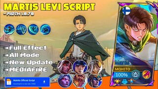 New Martis Attack On Titans Skin Script "Levi Ackerman" No Password & Full Effect | MLBB