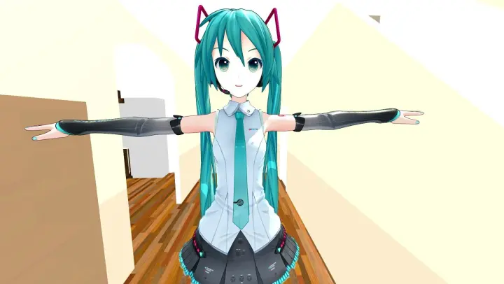 [MMD][3D] POV Miku breaks into your house and gives you a leek
