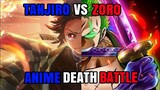 Tanjiro vs Zoro (Demon Slayer vs One Piece) Anime Death Battle #anime #deathbattle #reaction