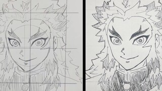 How To Draw Purgatory Kyojuro [Demon Slayer]