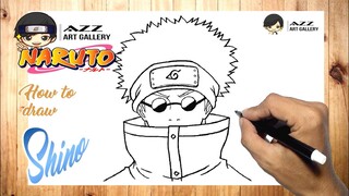 How to draw Shino Aburame step by step │Naruto