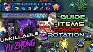 UNKILLABLE Yu Zhong + Angela COMBO | [GUIDE + ITEM] *CARRYING A TRASHTALKER TEAM* | MLBB (GAMEPLAY)