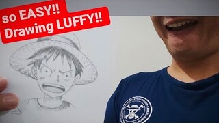 Drawing Luffy so easy!! even toddler can do this !! #onepiece #anime #manga fan art drawings