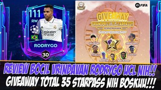 GIVEAWAY 35 STARPASS!! REVIEW BOCIL VRINDAVAN RODRYGO UCL LV 30 FIFA MOBILE | FIFA MOBILE INDONESIA