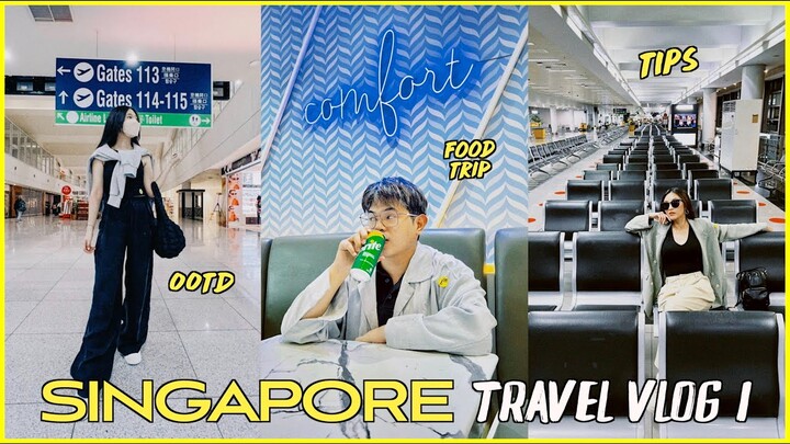 SINGAPORE 2022 TRAVEL VLOG 1 (airport outfit, food trip, tips, room tour, etc.) ✈️🇸🇬 | DEE SIBS VLOG