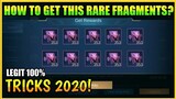 HOW TO GET MORE RARE FRAGMENTS FOR FREE?!! (TRICKS 2020!!) || MOBILE LEGENDS BANG BANG