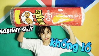 Cách làm squishy giấy 3D khổng lồ hình hộp bánh snack khoai tây | Giant paper squishy