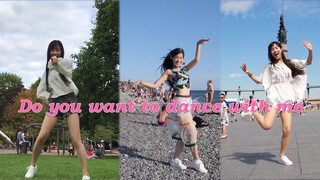 Video collection of dancing in public