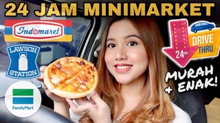 24 JAM CUMA MAKAN MAKANAN MINIMARKET!!