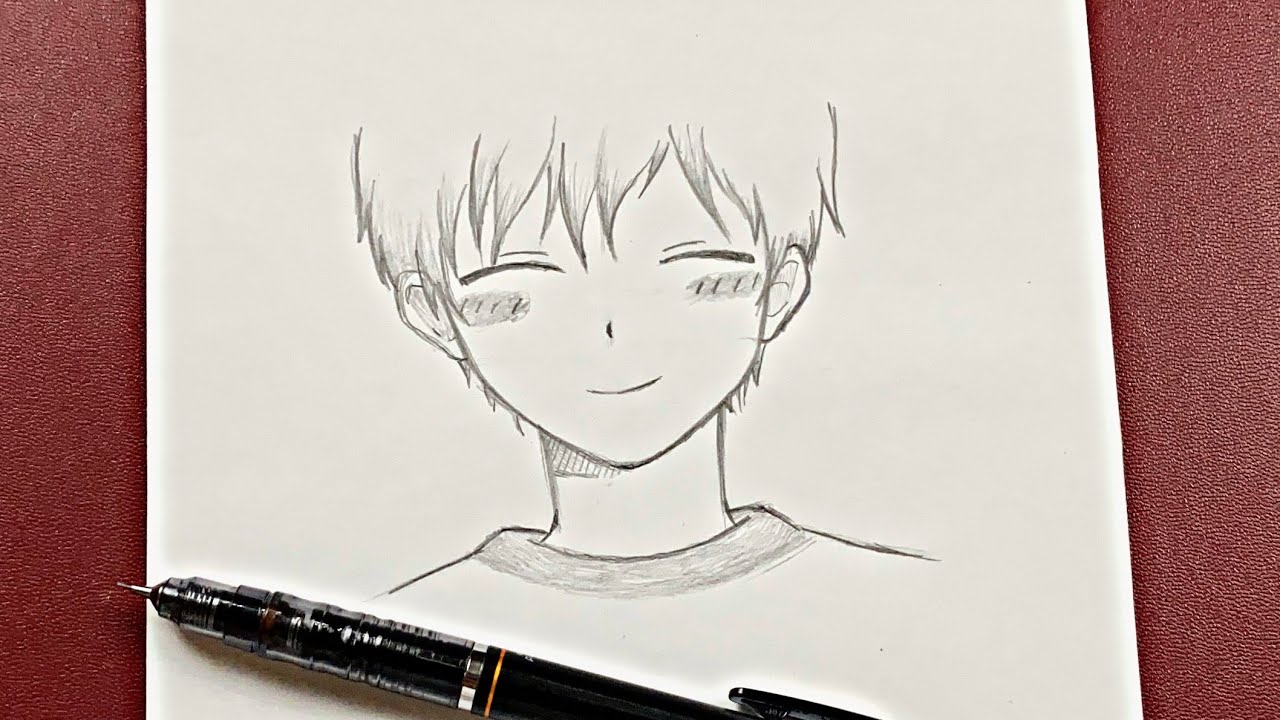 cute anime boy drawing   DragoArt
