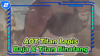 [Attack on Titan: Musim Terakhir]OP,Adegan Pertarungan Titan Lapis Baja & Titan Binatang_2