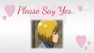 "Will You Be My Valentine?" Armin Arlert x Listener