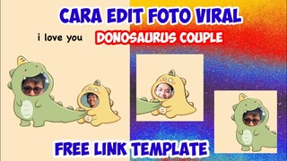 CARA EDIT FOTO TWIBBONIZE DINOSAURUS COUPLE YANG LAGI VIRAL DI TIKTOK