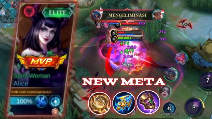 ALICE MIDLANE DIKEROYOK GAK MATI MATI - BUILD ITEM TERKUAT DAN TERSAKIT ALICE TERBARU