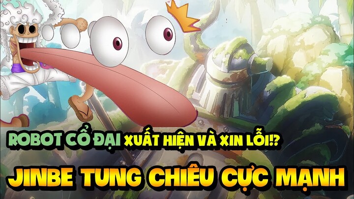 Robot Cổ Đại Xuất Hiện!? Jinbe Tung Chiêu Đấm Bay Lucci (One Piece 1111)