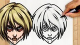HOW TO DRAW FEMALE TITAN | ATTACK ON TITAN | Annie Leonhart | Step by Step Simple and Easy