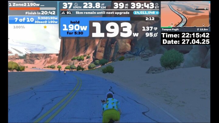 Zwift Cycling Workout 27.04.2025