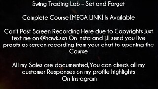 Swing Trading Lab Course Set and Forget download