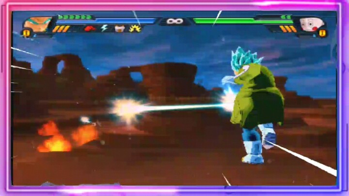VEGETA SSJ BLUE VS CHAOTZU - DB SUPER ANDROID GAMEPLAY