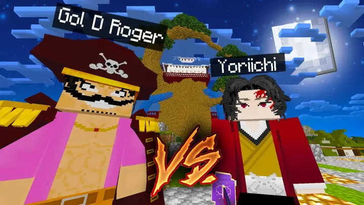 Gol D. Roger Vs Yoriichi in Minecraft Demon Slayer X One Piece