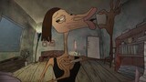 Satirical animation: Sexy pretty girl goes home and takes off her disguise, and her true face is sho