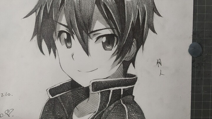 [Hand-painted] Draw Kirito (Brother Daoguang) in 240 minutes! Betting on the glory of these two swor
