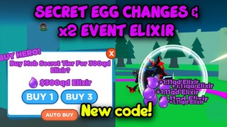 New SECRET EGG CHANGES + x2 ELIXIR EVENT + New CODE & More! | Anime Punching Simulator Roblox!