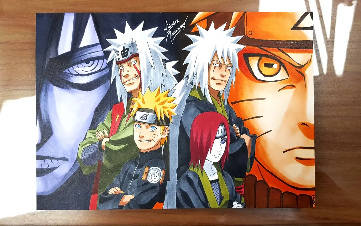 How to draw naruto and Jiraiya, Anime Drawing