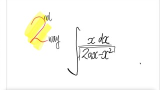 2nd way: integral  ∫x/(2ax-x^2) dx