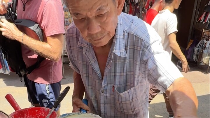 Old Grandpa Makes Huge Peanut Pancake