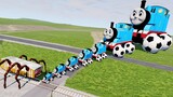 Big & Small Thomas the Train with Ball Wheels vs BUS EATER Train | BeamNG.Drive