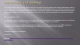 Affordable Car Shipping
