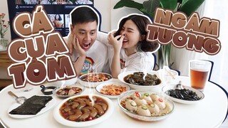 MUKBANG Hải sản sống ngâm tương , KHÓ ĂN hay DỄ ĂN Vlog 195 #stayhome #withme