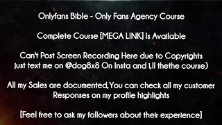 Onlyfans Bible course - Only Fans Agency Course download