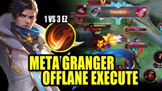 BUILD GRANGER OFFLANE PALING SAKIT SPELL EXECUTE GAMPANG BANGET 1 VS 5 AUTO SAVAGE #SoloStory