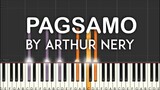 Pagsamo by Arthur Nery synthesia piano tutorial with lyrics / free sheet music