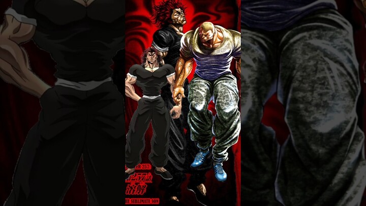 yujiro hanma height comparison to long baki characters #anime#