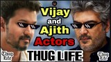 Actors thug life _ part 1 _ Vijay thug life _ Ajith thug life _ thala vs thalapathy | YNR THUG LIFE
