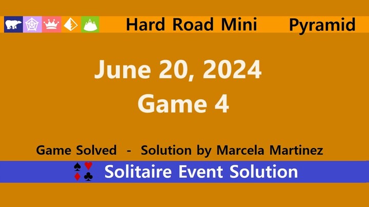 Hard Road Mini Game #4 | June 20, 2024 Event | Pyramid