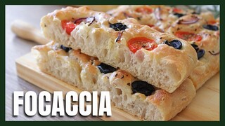 โฟคัชช่า | Focaccia ขนมปังไม่นวด ส่วนผสมน้อย +  เทคนิคและวิธีจัดการแป้งแฉะ Hydration สูง