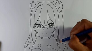 Menggambar anime cewek imut dengan mudah