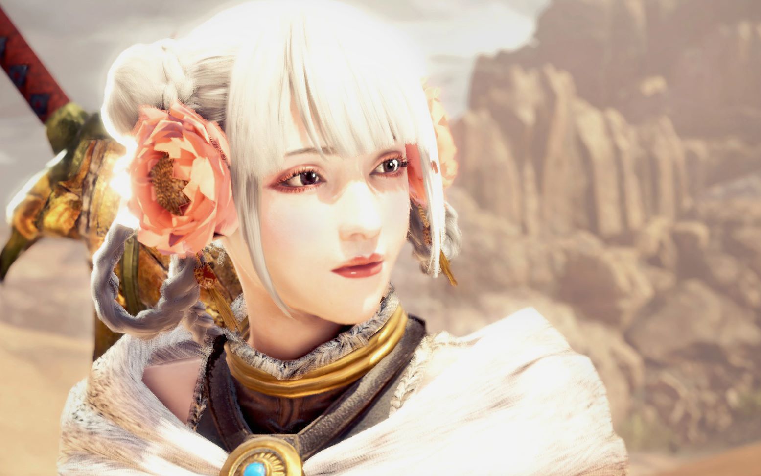 Monster Hunter world mod cute pinch face, hairstyle and beauty - BiliBili