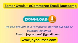 Samar Owais – eCommerce Email Bootcamp